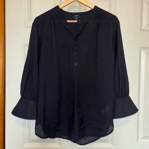 Express Black Button-Up Blouse